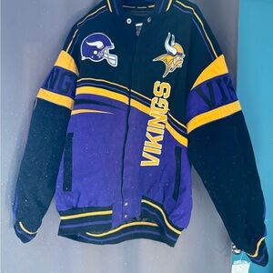 NFL Vikings Purple and Yellow Bomber Jacket